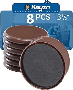 Furniture Sliders for Carpet,8 Pack 3 1/2" Reusable Furniture Moving Pads,Heavy-Duty Furniture Movers Sliders - Reusable Sliders for Furniture,Move Any Item Easy and Quickly!