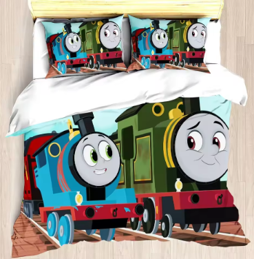 Thomas & Friends Duvet Cover Set Home Decor Cute Bedding Set for Girls, Kids, Adults Duvet Cover Pillowcase