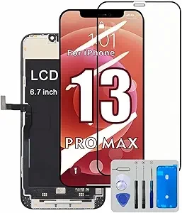 for iPhone 13 Pro Max LCD Screen Replacement Kit, 6.7’’ A2643 for iPhone 13 Pro Max LCD Display A2484 A2641 A2644 A2645 Screen Digitizer 3D Touch Assembly Repair Part, 120Hz Promotion
