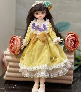 1/6 SD 30cm Bjd Doll with Clothes Attractive Eyes High Heel Princess Dress Up BJD Dolls Elegant with Wig Make Up