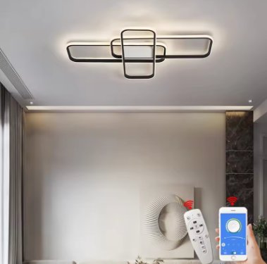 Modern Led Ceiling Lights Lamp For Living Room Bedroom Study Room Indoor AC85-265V Black or Gold Color Ceiling Lamp Lighting