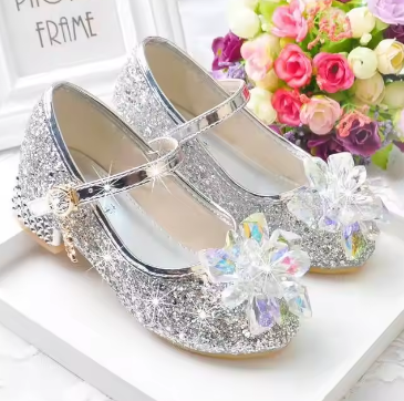 Flower Children's Shoes Beach Princess Girl Shoes For Kids Glitter Wedding Party Shoes Infantil Chaussure Enfant