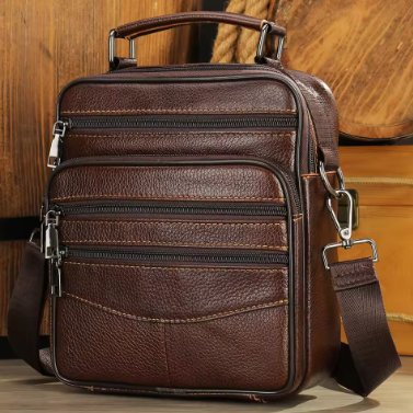 Fashion Cowhide Shoulder Bag Men Real Genuine Leather Handbags Black Men's Small Ipad Crossbody Bag Male Messenger Bag Tote