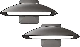 LED Outdoor Flood Light with Dusk to Dawn Photocell 75W Outdoor Security Light for Gardens Yards UL Listed 4000k Residential Full Cutoff Wall Pack 180° Adjustable Knuckle 8400LM Dark Bronze 2 Pack